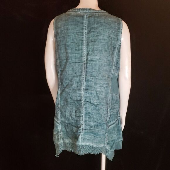 Soft Surroundings Ocean Fade Teal Tunic (PM) - Picture 5 of 6